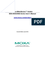 Moxa Etherdevice™ Switch Eds-405A/408A Series User'S Manual: Seventh Edition, April 2010