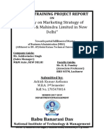 A Study On Marketing Strategy of Mahindra & Mahindra Limited in New Delhi