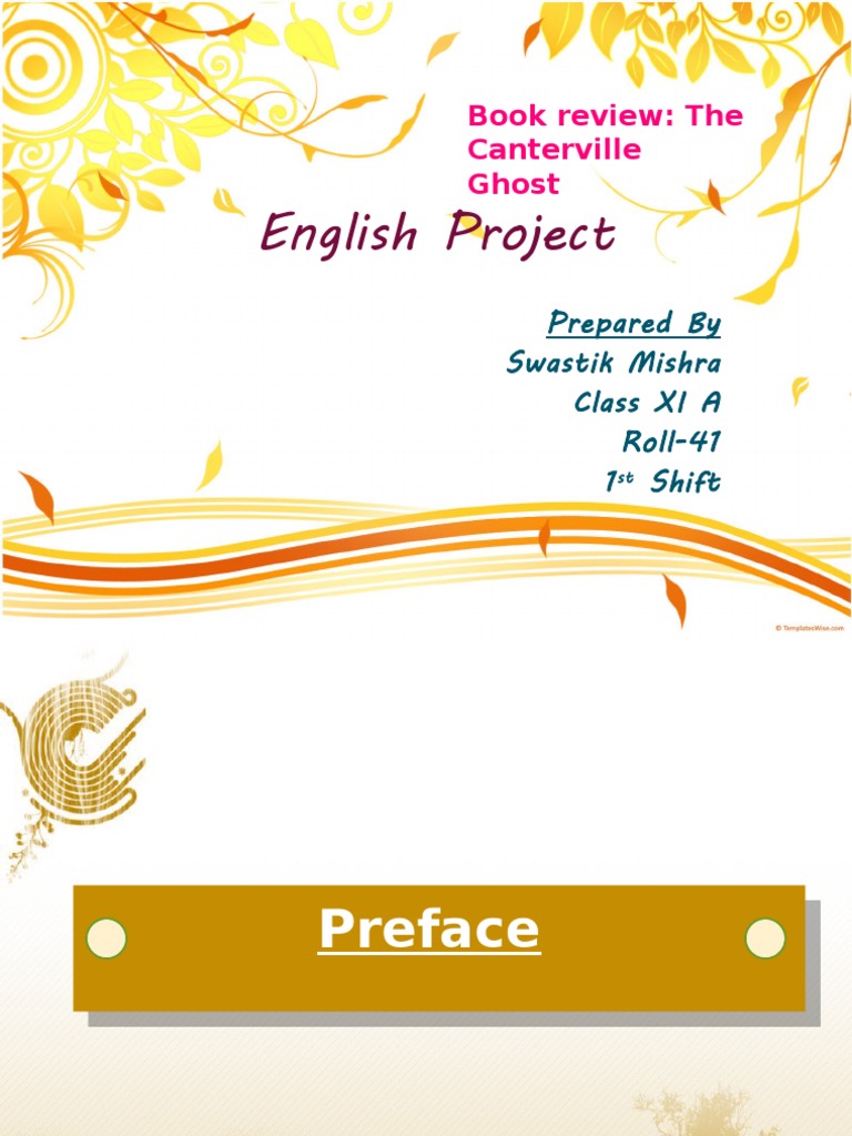 English Project Book Review The Canterville Ghost PDF Undead Ghosts
