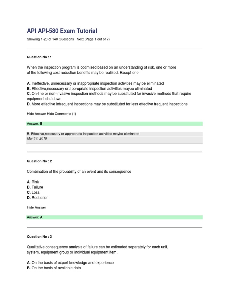 API-580 Online Praxisprüfung