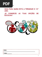 Guia Para Quem Esta a Terminar o 12 Ano. Opcoes Formativas