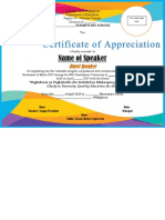 Certificate For Graduation Guest Speaker Sample Only by Jenrap