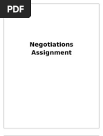 Download Negotiation Assignment by go2gaurav1335 SN40527587 doc pdf