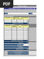 Swiss Bakery (Recipe Costing)