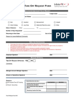 Time Off Request Form 2015
