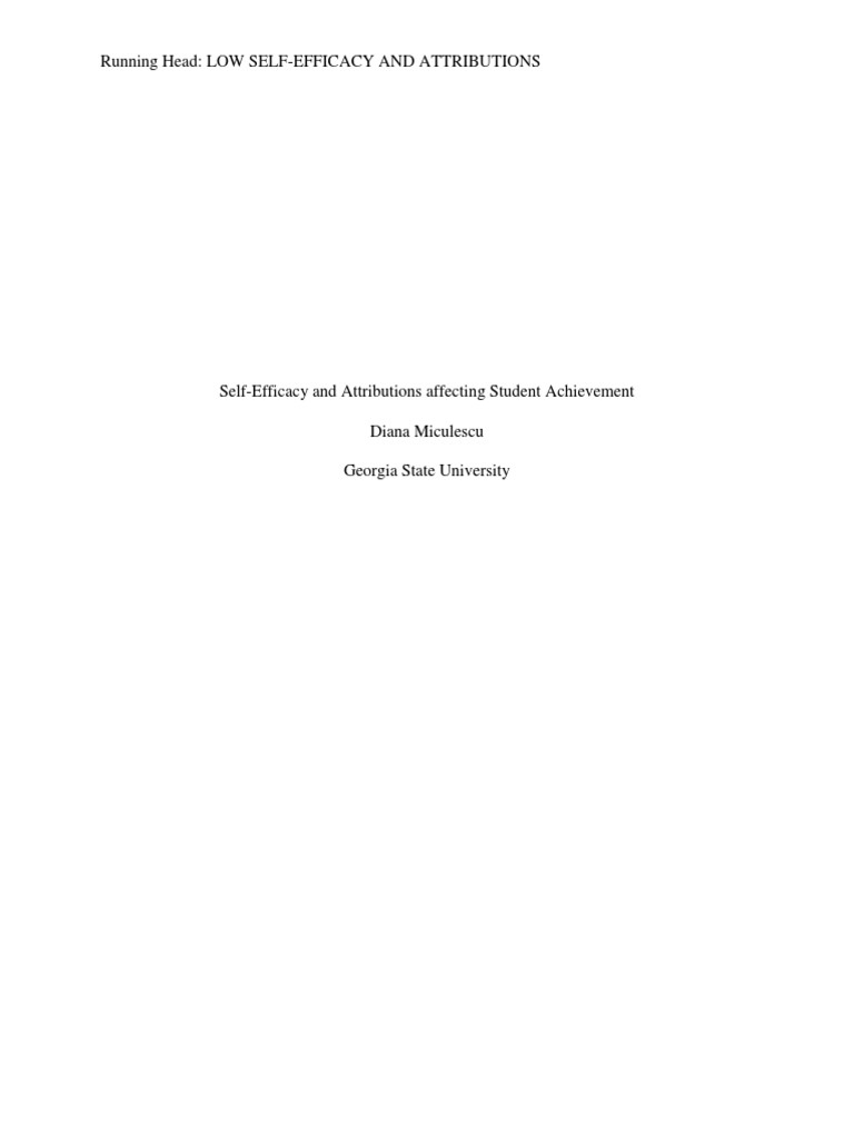 Impact of Self-Efficacy on Student Success | PDF | Self Efficacy ...
