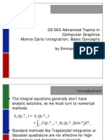 CS 563 Advanced Topics in Computer Graphics Monte Carlo Integration: Basic Concepts