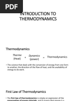 Introduction To Thermodynamics