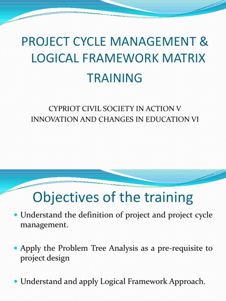 Logical Framework Training Overview | PDF | Risk Management | Pollution