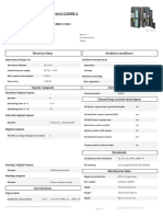 Data Sheet For SINAMICS Control Unit CU240E-2: Ambient Conditions Electrical Data