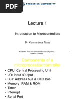 Introduction To Microcontrollers: Dr. Konstantinos Tatas