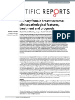 Primary Female Breast Sarcoma: Clinicopathological Features, Treatment and Prognosis