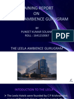 The Leela Ambience Gurugaon Training Report