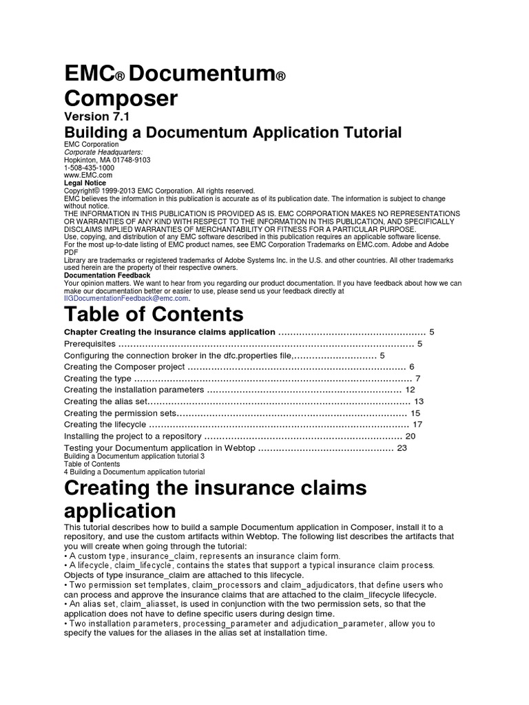 EMC Documentum Composer: Building A Documentum Application Tutorial ...