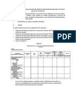 Informe de Evaluación Presupuestal