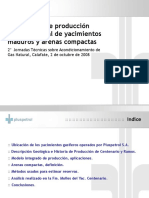 Pronósticos Producción Gas Natural Yacimientos Maduro y Arena Compacta