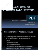 Applications of Photovoltaic Systems