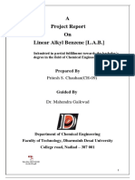 A Project Report On Linear Alkyl Benzene (L.A.B.) : Pritesh S. Chauhan (CH-09)