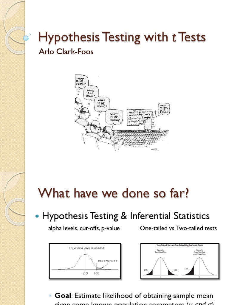 t Tests in Hypothesis Testing Explained | PDF | Student's T Test ...