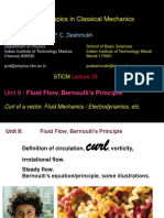 Unit 09 L29 To L30 - Fluid Flow Bernoulli Principle PDF