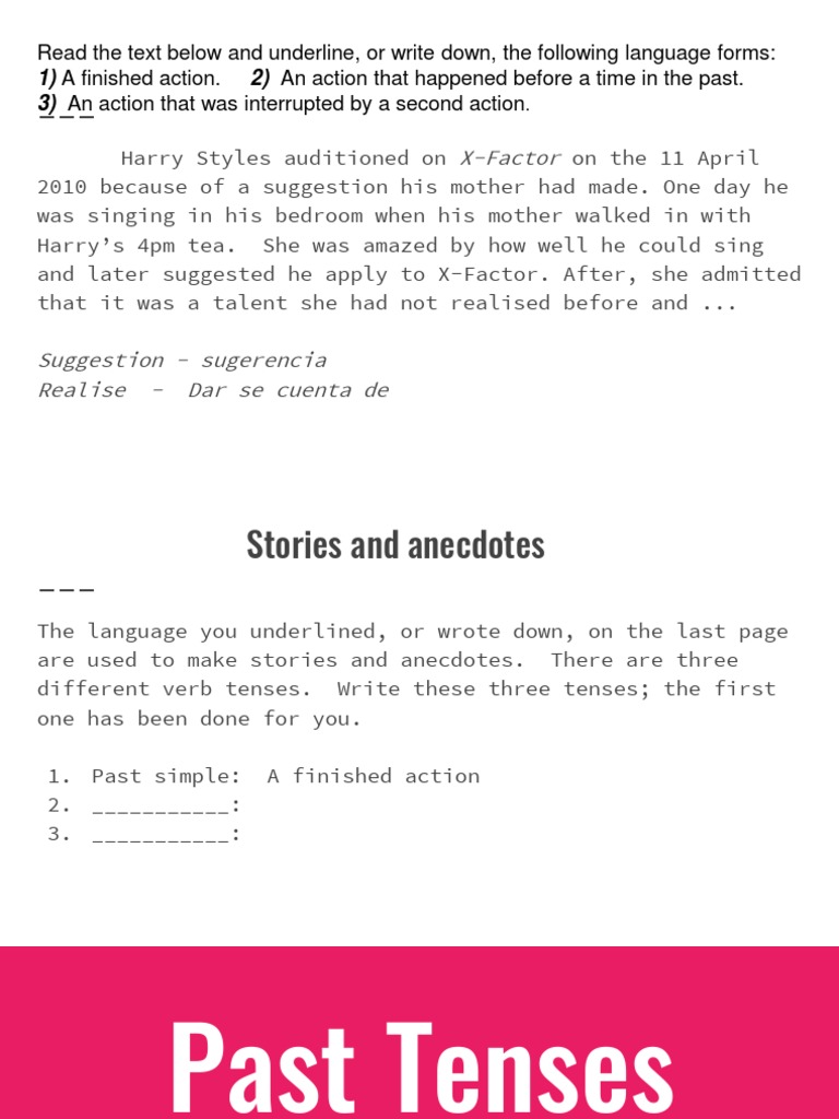 Understanding Past Tenses in English | PDF | Language Mechanics ...