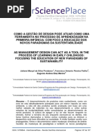 COMO A GESTÃO DE DESIGN PODE ATUAR COMO UMA FERRAMENTA NO PROCESSO DE APRENDIZAGEM NA PRIMEIRA INFÂNCIA