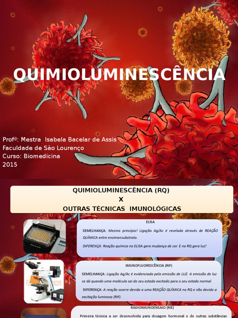 Quimioluminescência em Exames de Sangue | PDF | Elisa | Química