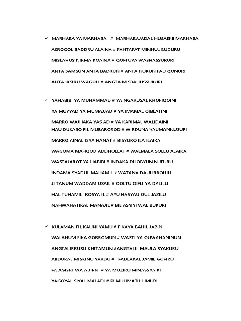 Ya Habibi Marhaba ya habibi marhaba