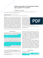 Investigating The Surface Properties of Polyurethane Based Anti-Graffiti Coatings Against UV Exposure