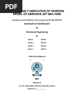 Design and F Abrication of Working Model of Abrasive Jet Mac Hine