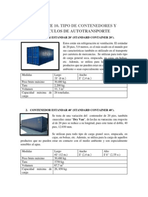 Tipos de contenedores y vehículos de transporte para mercancías, PDF, Remolque (Vehículo)