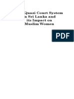 The Quazi Court System in Sri Lanka and PDF