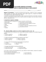 Evaluación Ciencias 5