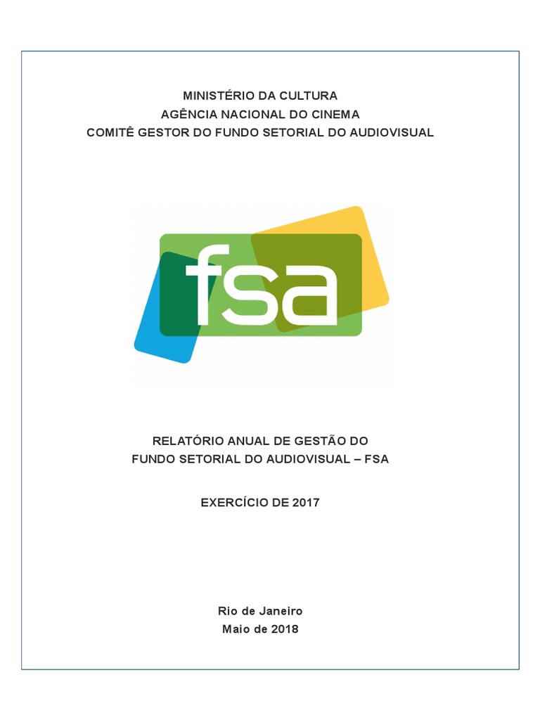 Relatorio de Gestao FSA 2017 PDF | PDF | Desenvolvimento econômico |  Economias