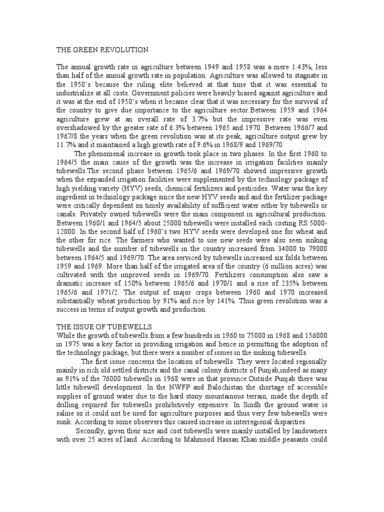 The Green Revolution | PDF