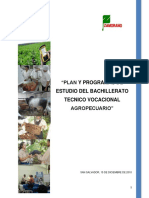 Plan de Estudio de Bachillerato Tecnico Agropecuario PDF