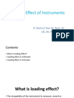Loading Effect of Instruments: D. Rama (I Year M. Tech. CI) CB. EN. P2CIN17006