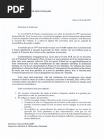 La lettre de mission de Vincent Duclert