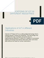 Applications of Iot in Different Industries
