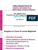 Presentazione Laurea Magistrale Informatica PDF