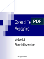 Corso Di Tecnologia Meccanica Mod 6 2 Sistemi Di Lavorazione