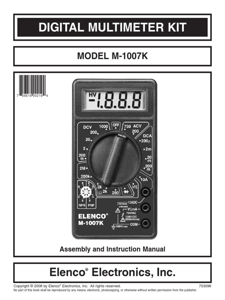 Digital Multimeter DT830B Schematic Diagram Analog To Digital