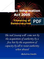 Right To Information Act 2005: Flowering of Democracy-India