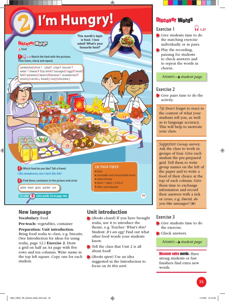 Food Vocabulary and Grammar Exercises | PDF | Noun | Healthy Diet