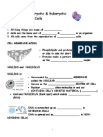 Parts of Prokaryotic & Eukaryotic Cells