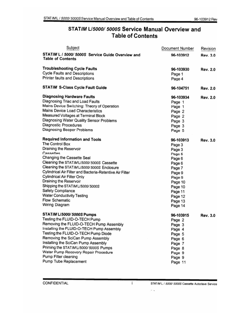 Scican Statim 2000,5000 - Service Manual (Another) PDF | PDF