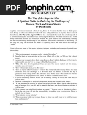 Way Of The Superior Man Summary Femininity Grammatical Gender