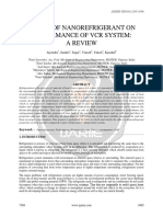 Effect of Nanorefrigerant On Performance of VCR System A Review Ijariie7169