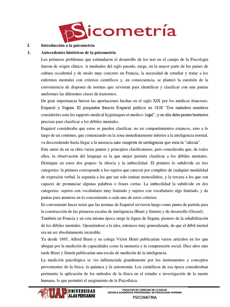 Tema I - Introducción A La Psicometria | PDF | Validez (Estadísticas ...