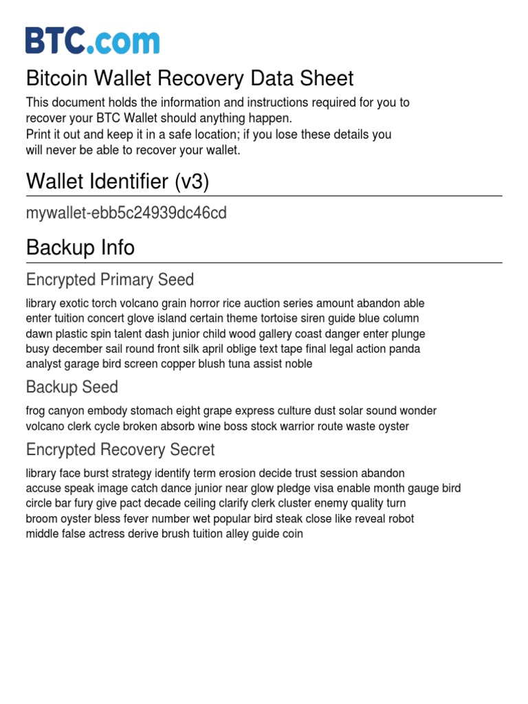 Bitcoin Wallet Recovery Guide | PDF | Games & Activities | Technology &  Engineering